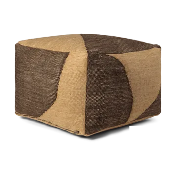Pufe Forene square pouf 60x60x40 cm - Tan-Chocolate - Ferm Living