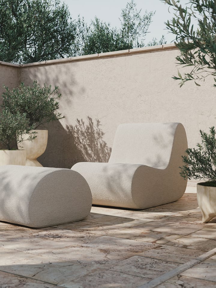 Pufe Rouli pouf pure bouclé, Off-white Ferm Living
