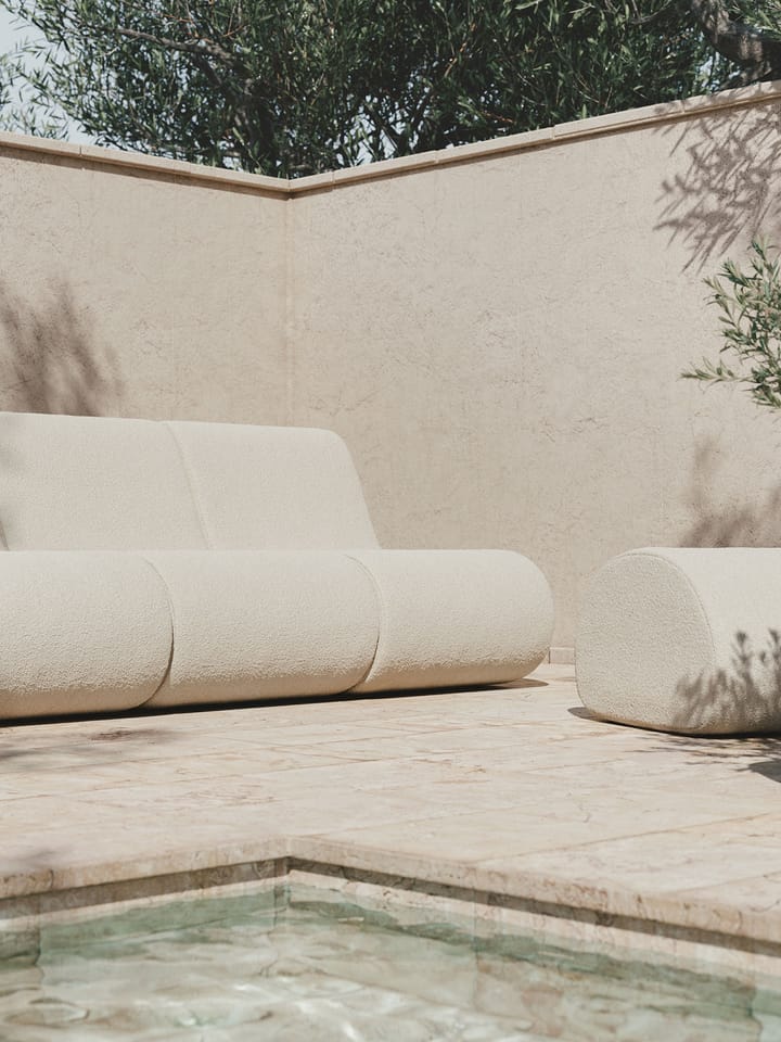 Pufe Rouli pouf pure bouclé, Off-white Ferm Living
