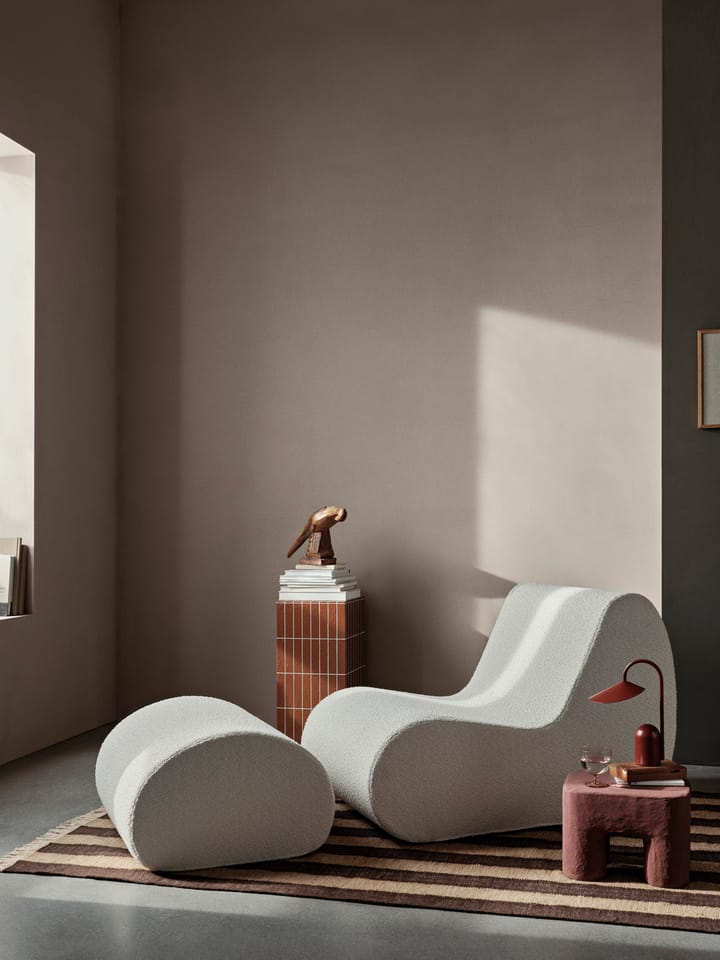 Pufe Rouli pouf pure bouclé, Off-white Ferm Living
