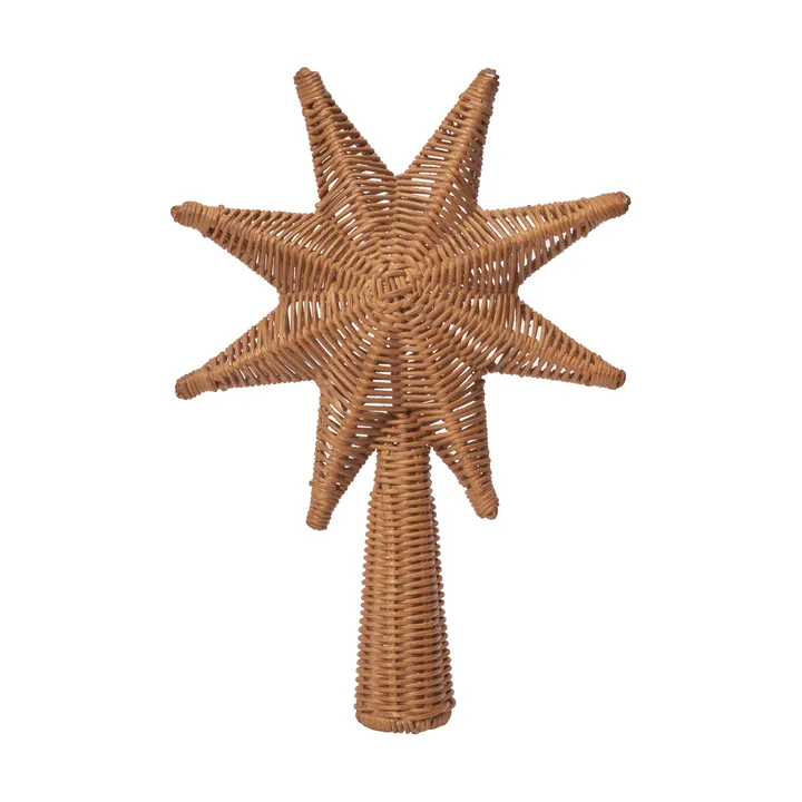 Rattan christmas tree top star ponta de estrela para árvore de Natal - Natural - Ferm Living