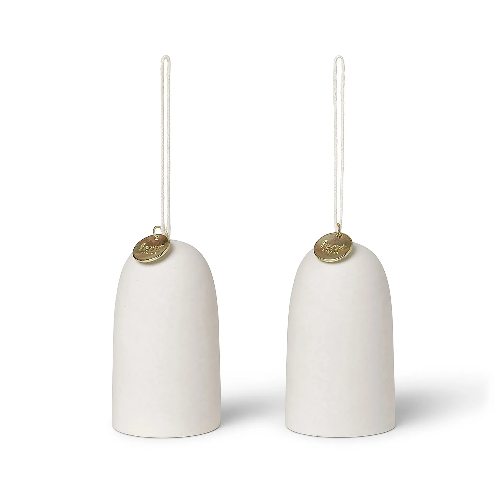 Relógio sino Decoração de Natal Ø4 cm 2 unidades, Off-white Ferm Living
