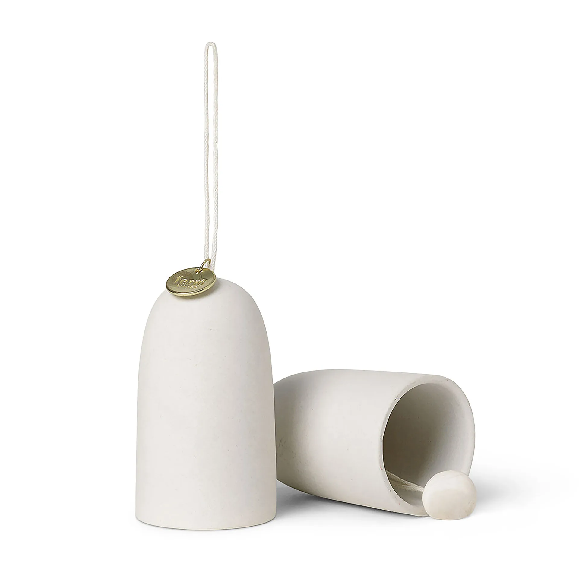 Relógio sino Decoração de Natal Ø4 cm 2 unidades, Off-white Ferm Living