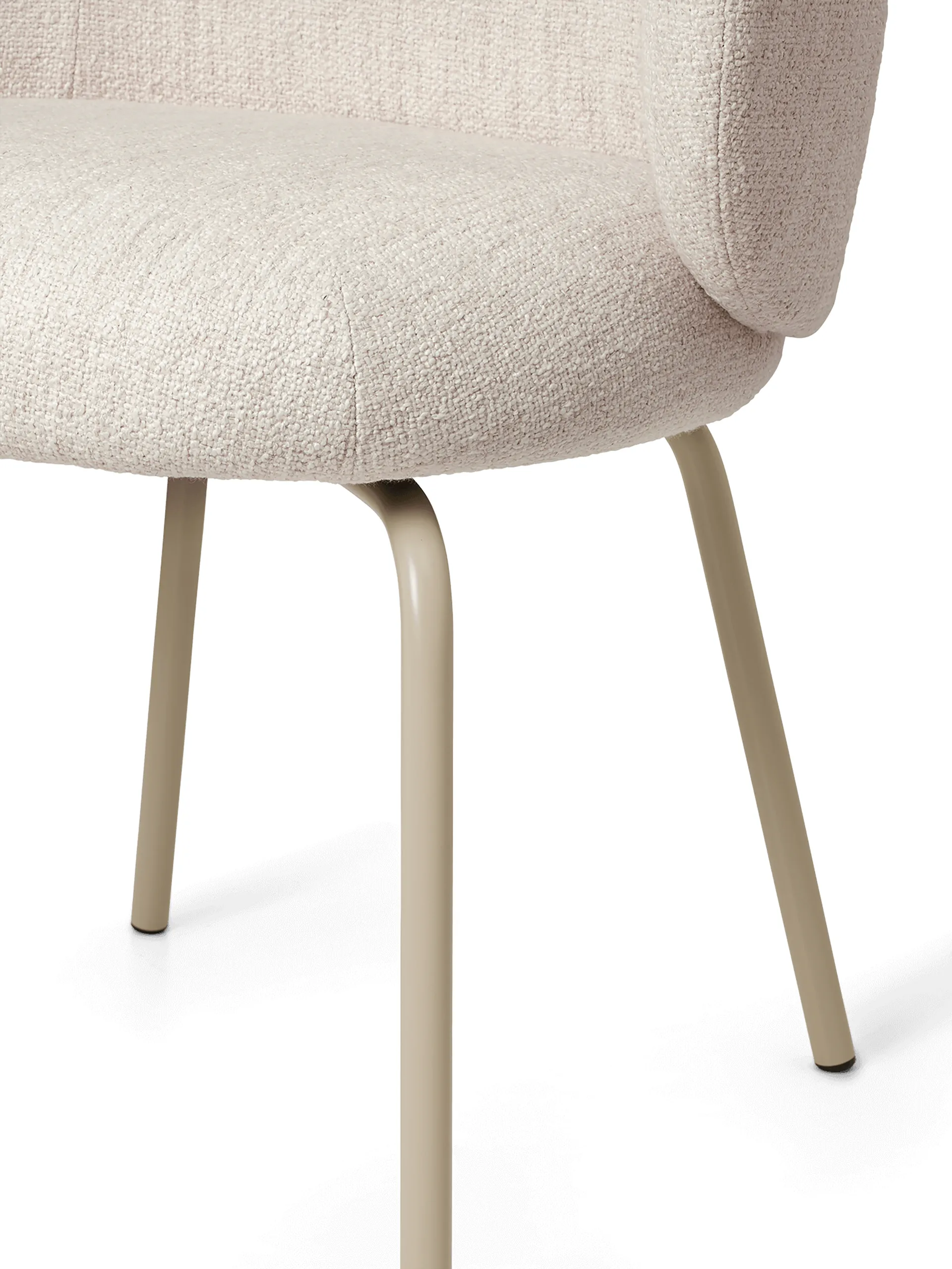 Rico cadeira de jantar- bouclé, Off-white-cashmere Ferm Living