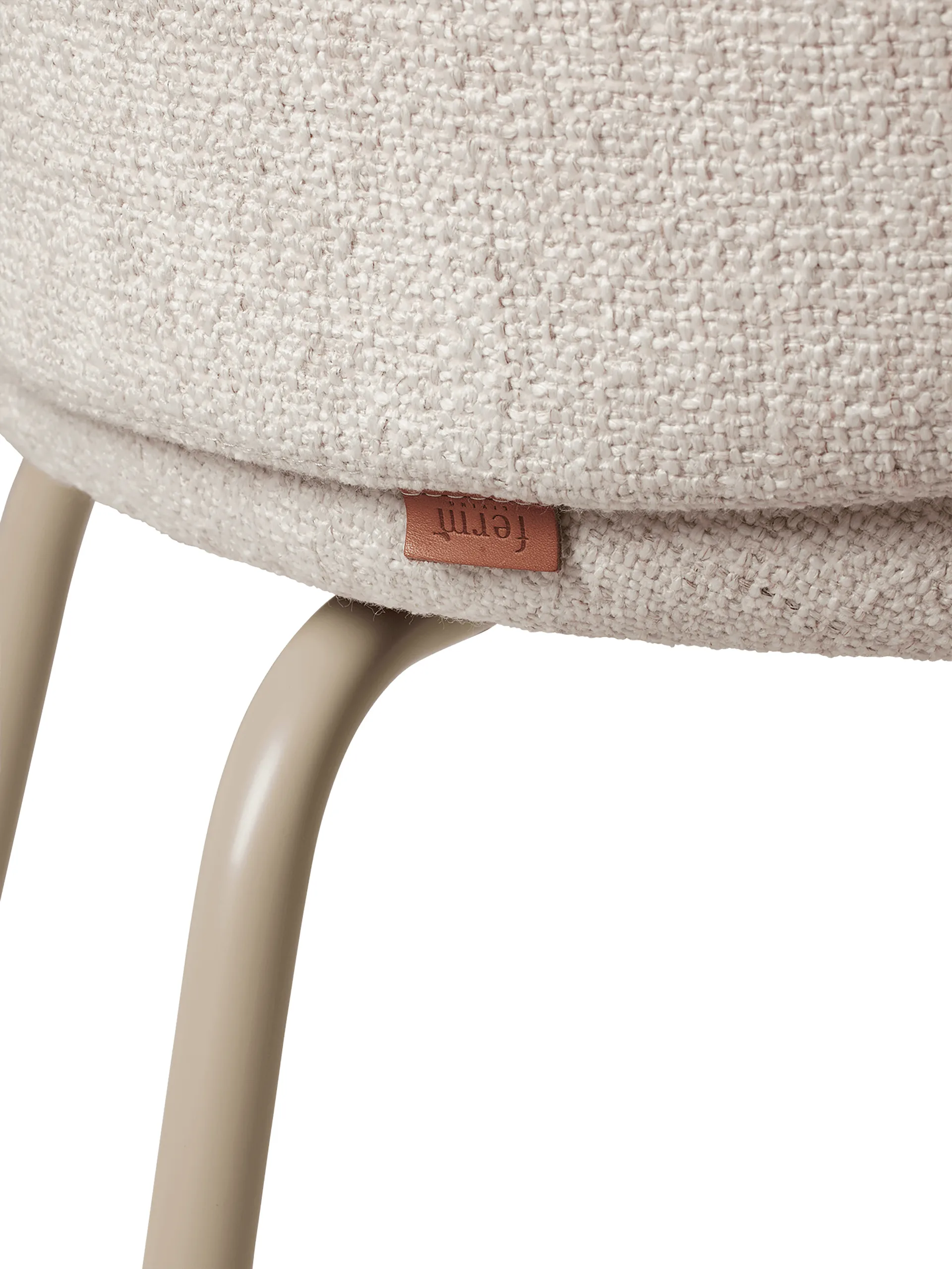 Rico cadeira de jantar- bouclé, Off-white-cashmere Ferm Living