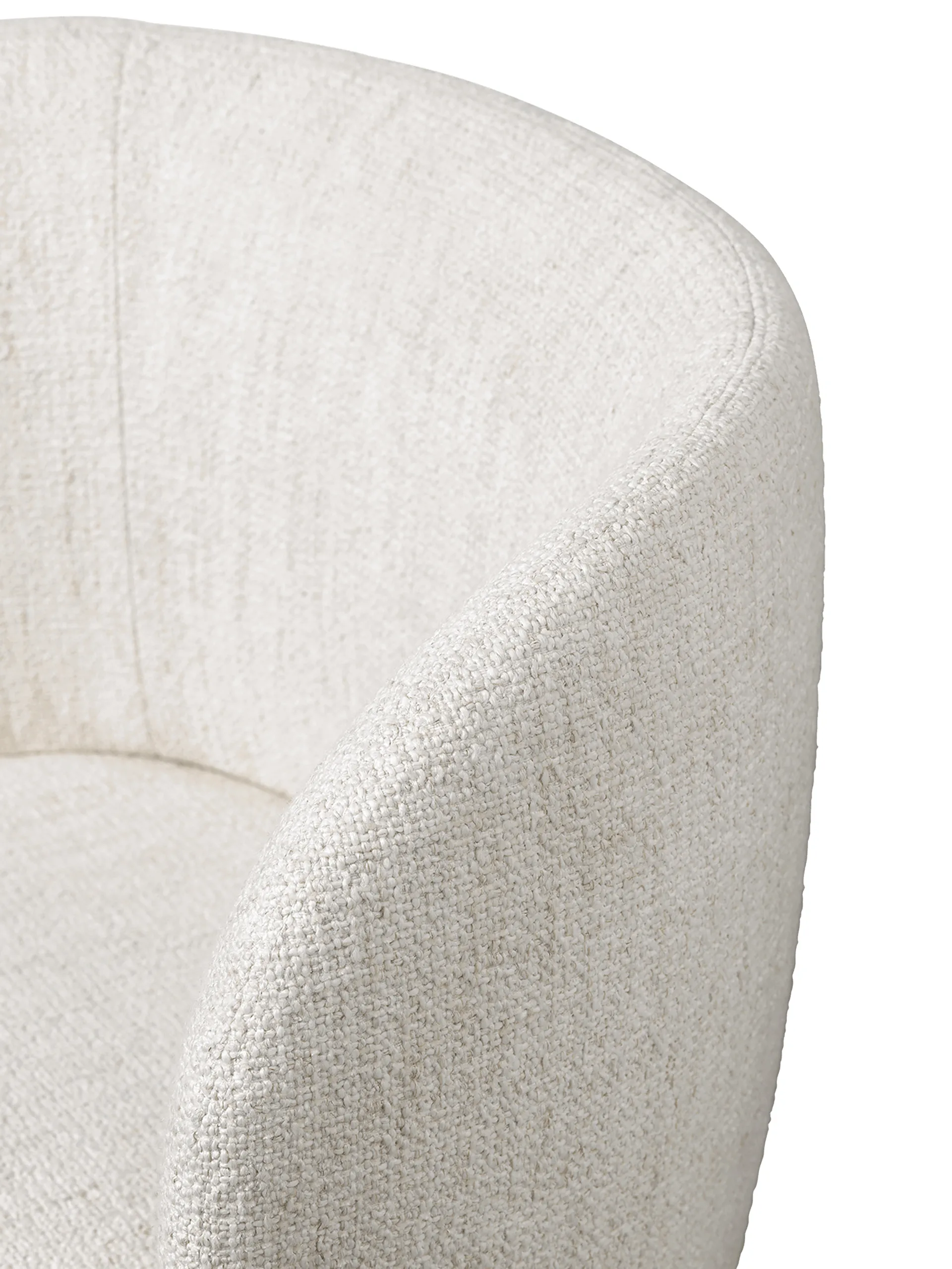 Rico cadeira de jantar giratória - bouclé, Off-white Ferm Living