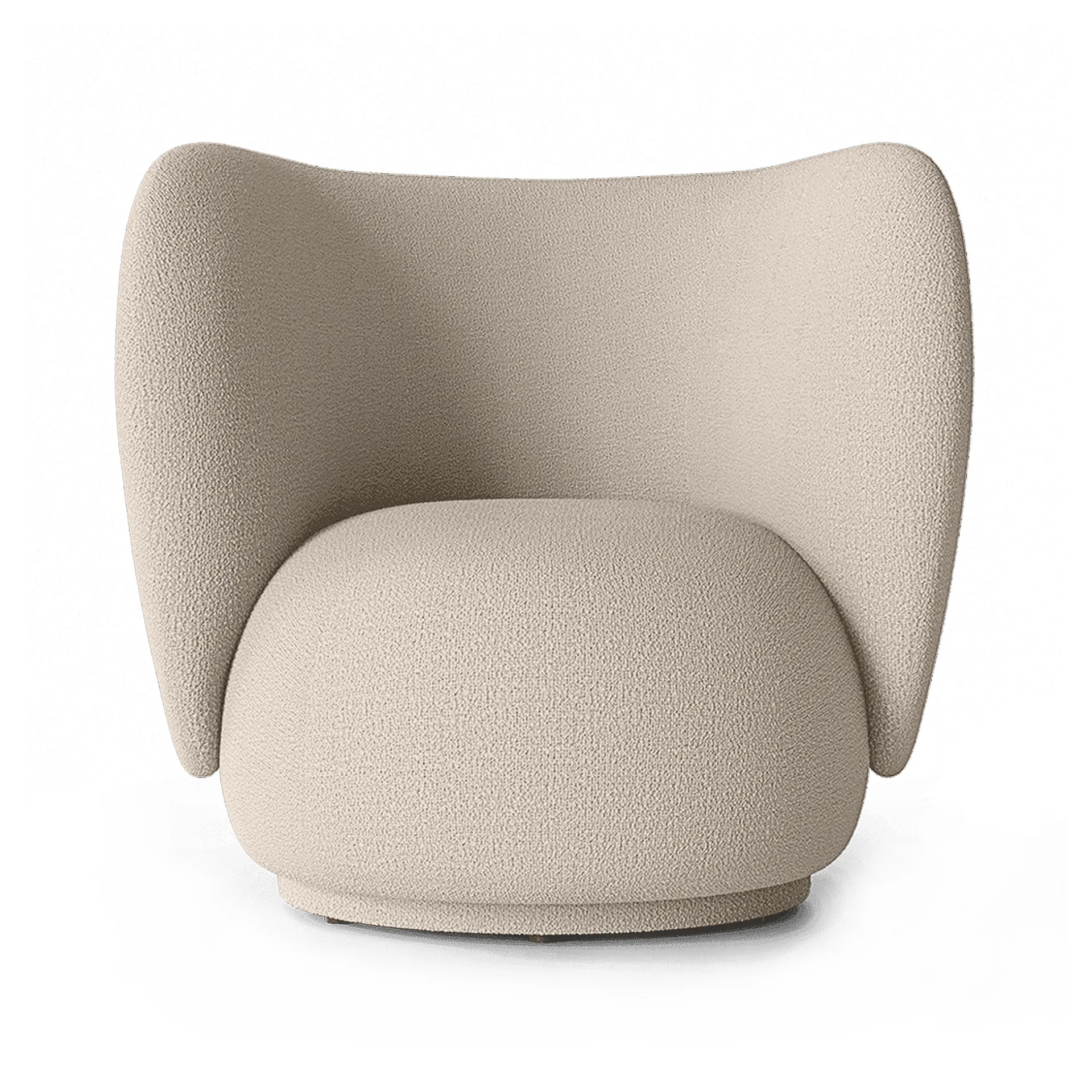 Rico cadeira lounge bouclé, Lã bouclé natural Ferm Living