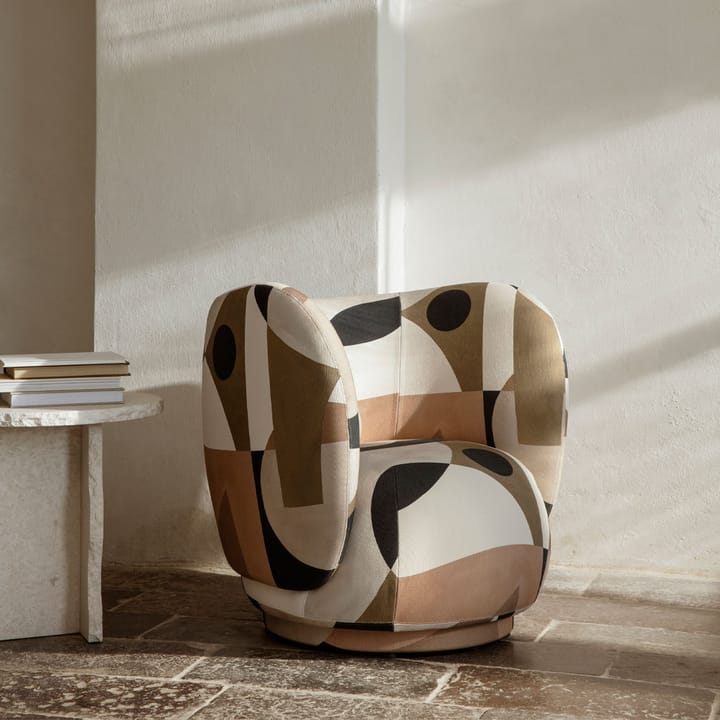 Rico cadeira lounge, Cinza quente, escovado Ferm Living