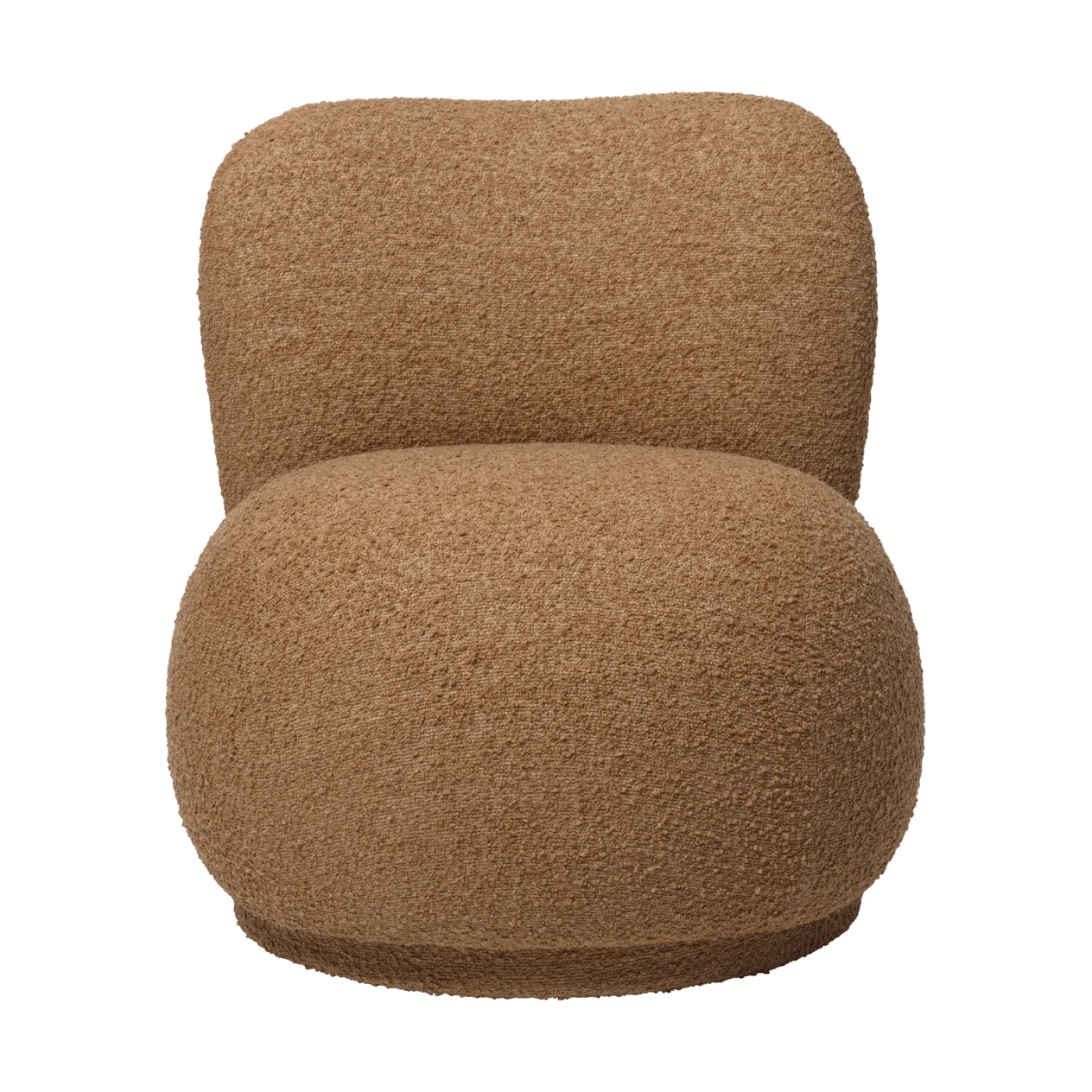 Rico lounge chair raw bouclé piccolo poltrona, Castanho claro Ferm Living