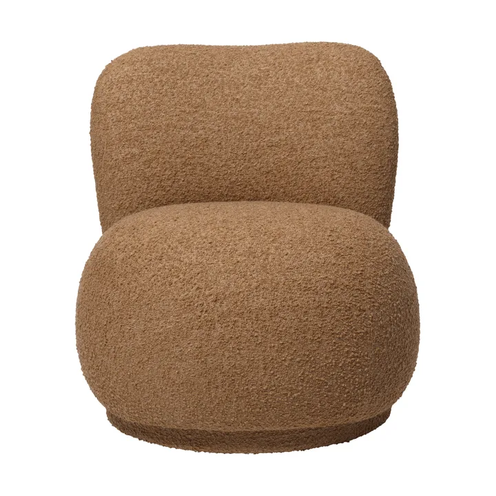 Rico lounge chair raw bouclé piccolo poltrona - Castanho claro - Ferm Living