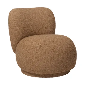 Rico lounge chair raw bouclé piccolo poltrona - Castanho claro - Ferm Living