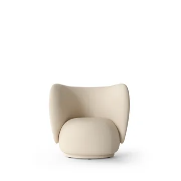 Rico poltrona lounge - Branco, escovado - Ferm Living