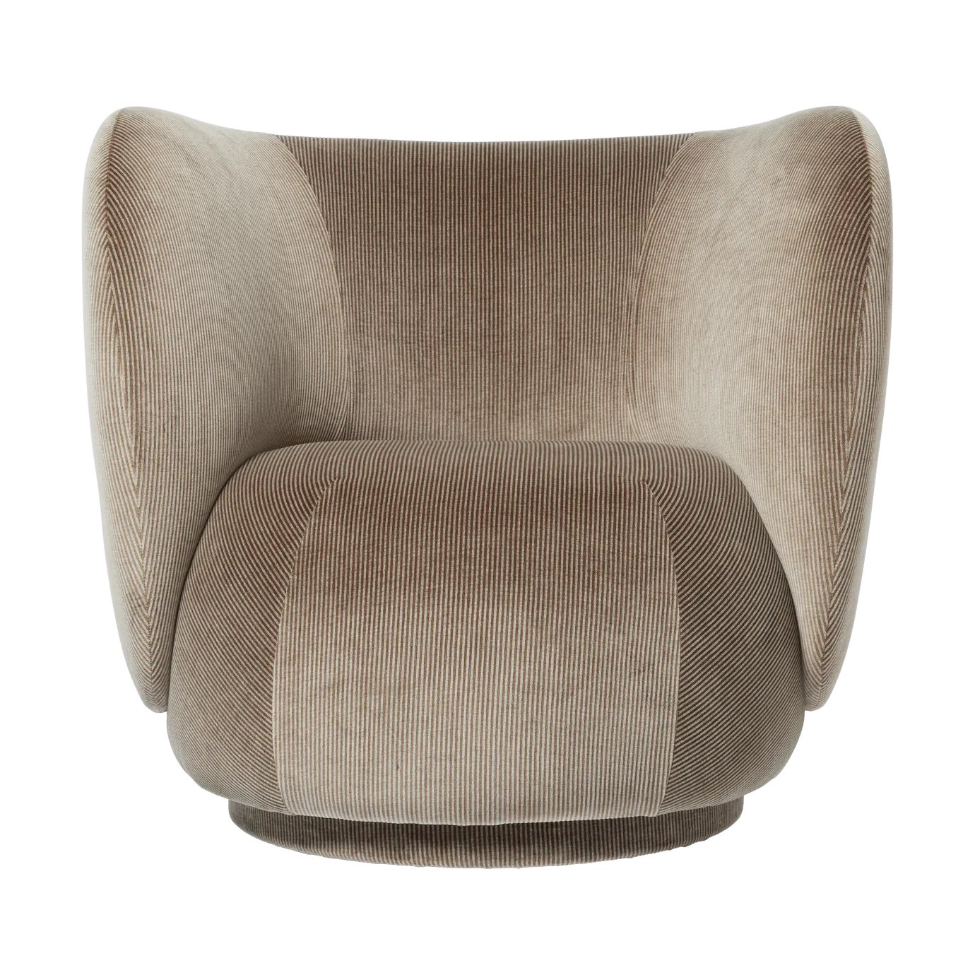 Rico poltrona lounge, Devoré velvet-Flint grey Ferm Living