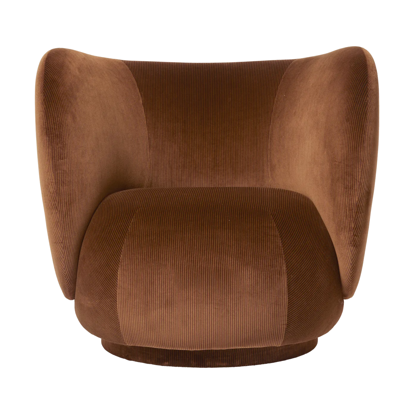 Rico poltrona lounge, Devoré velvet-Rust Ferm Living