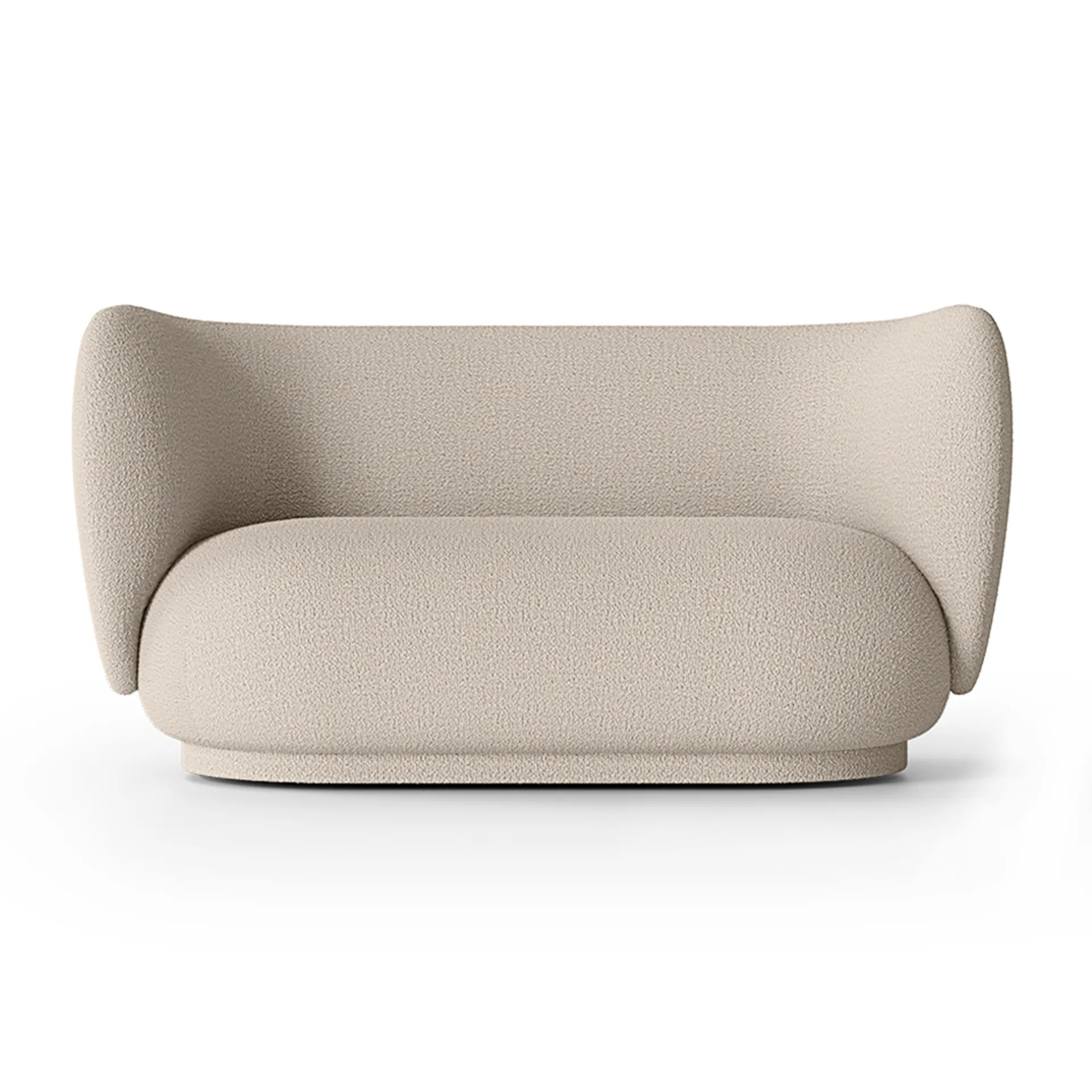 Rico sofá bouclé 2 assentos, Lã bouclé natural Ferm Living