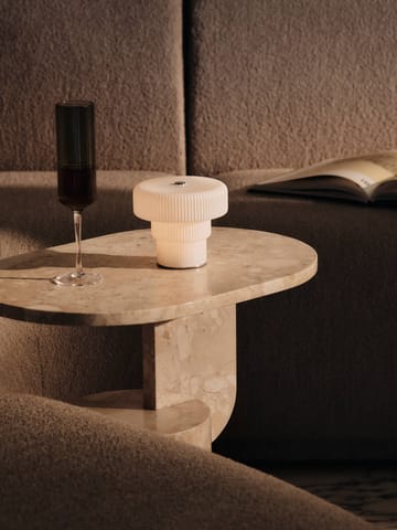 Ripple candeeiro de mesa portátil 10 cm - White - Ferm Living