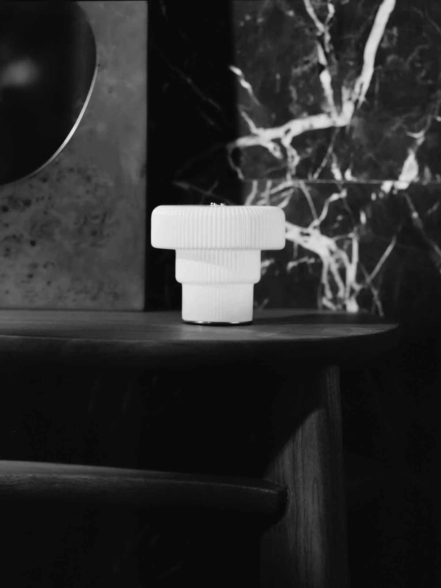 Ripple candeeiro de mesa portátil 10 cm, White Ferm Living