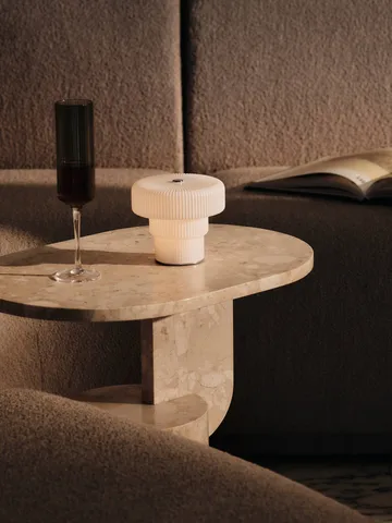 Ripple candeeiro de mesa portátil - White, 10 cm - Ferm Living