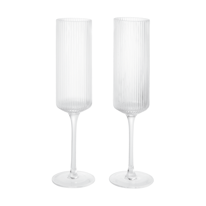 Ripple Champagne flutes copo de champanhe 15 cl 2 unidades - Claro - Ferm Living