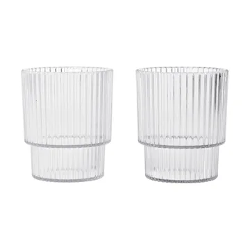 Ripple copo infantil - Transparente, conjunto de 2 peças - Ferm Living