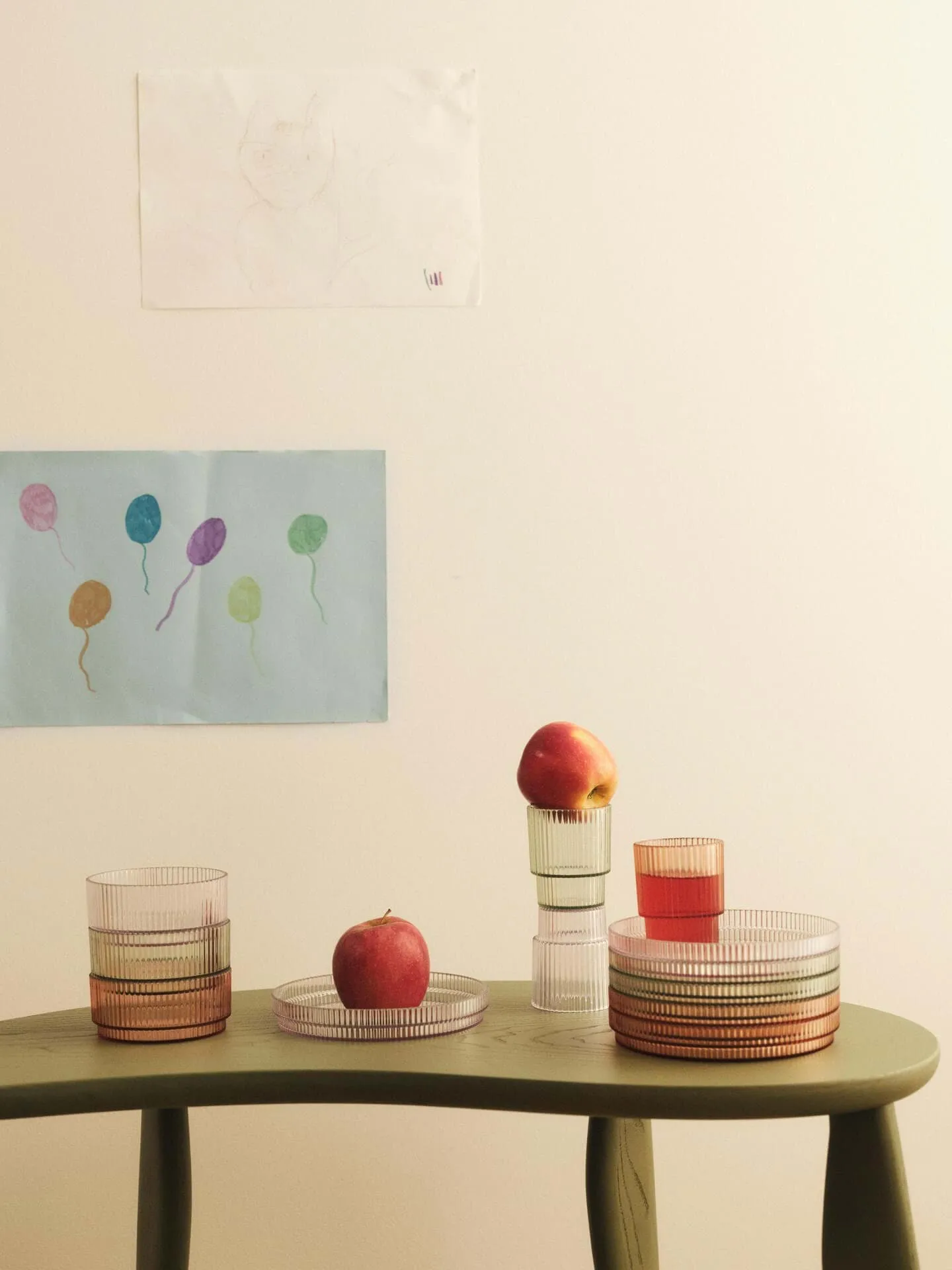 Ripple copo infantil, Transparente, conjunto de 2 peças Ferm Living