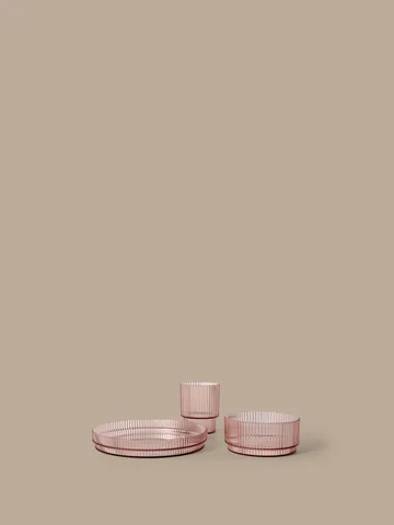 Ripple kids conjunto de mesa para criança - Blush, 3 peças - Ferm Living