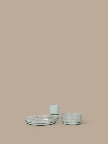 Ripple kids conjunto de mesa para criança - Tea green, 3 peças - Ferm Living