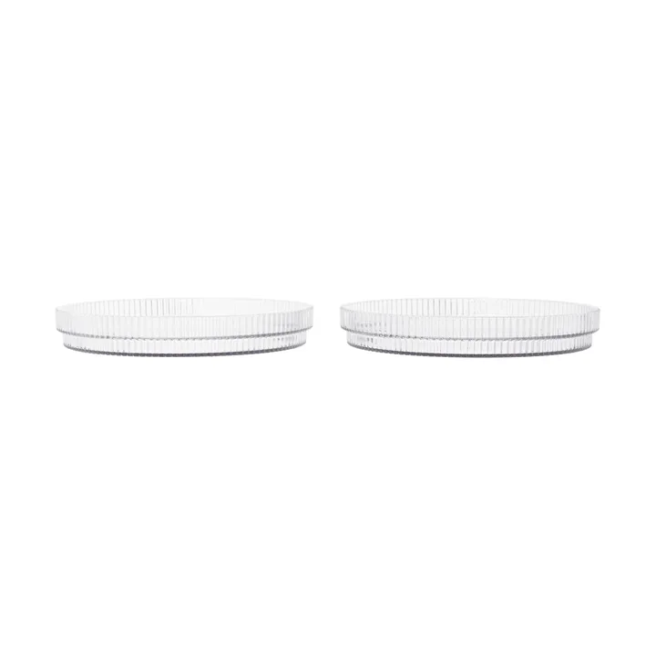 Ripple prato infantil - Transparente, conjunto de 2 peças - Ferm Living