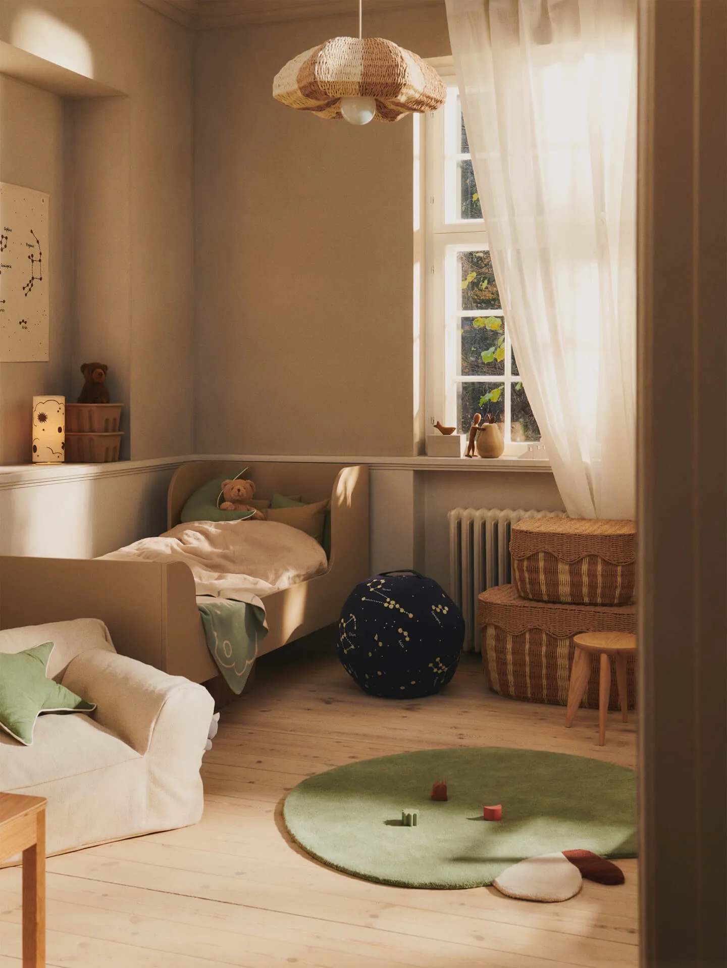 Rivan abajur, Natural-off-white Ferm Living