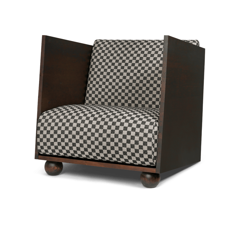 Rum Lounge Chair Check - Escuro manchado-areia-preto - Ferm LIVING