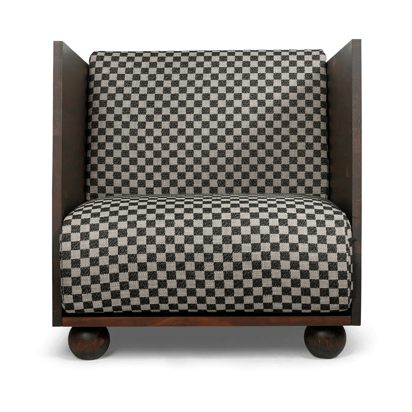 Rum Lounge Chair Check, Escuro manchado-areia-preto Ferm Living