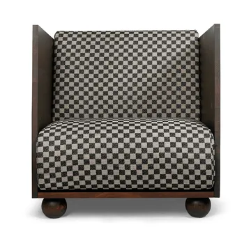 Rum Lounge Chair Check - Escuro manchado-areia-preto - Ferm Living