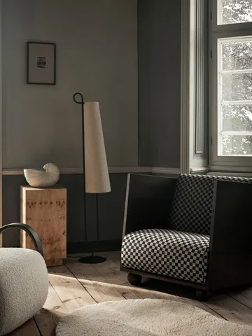 Rum Lounge Chair Check - Escuro manchado-areia-preto - Ferm Living