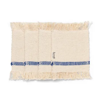 Savor base para copos 4 un. 10x14 cm - Off-white / Azul - Ferm Living