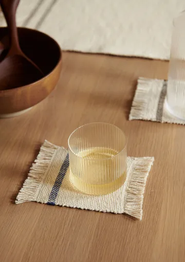 Savor base para copos 4 un. 10x14 cm - Off-white / Azul - Ferm Living