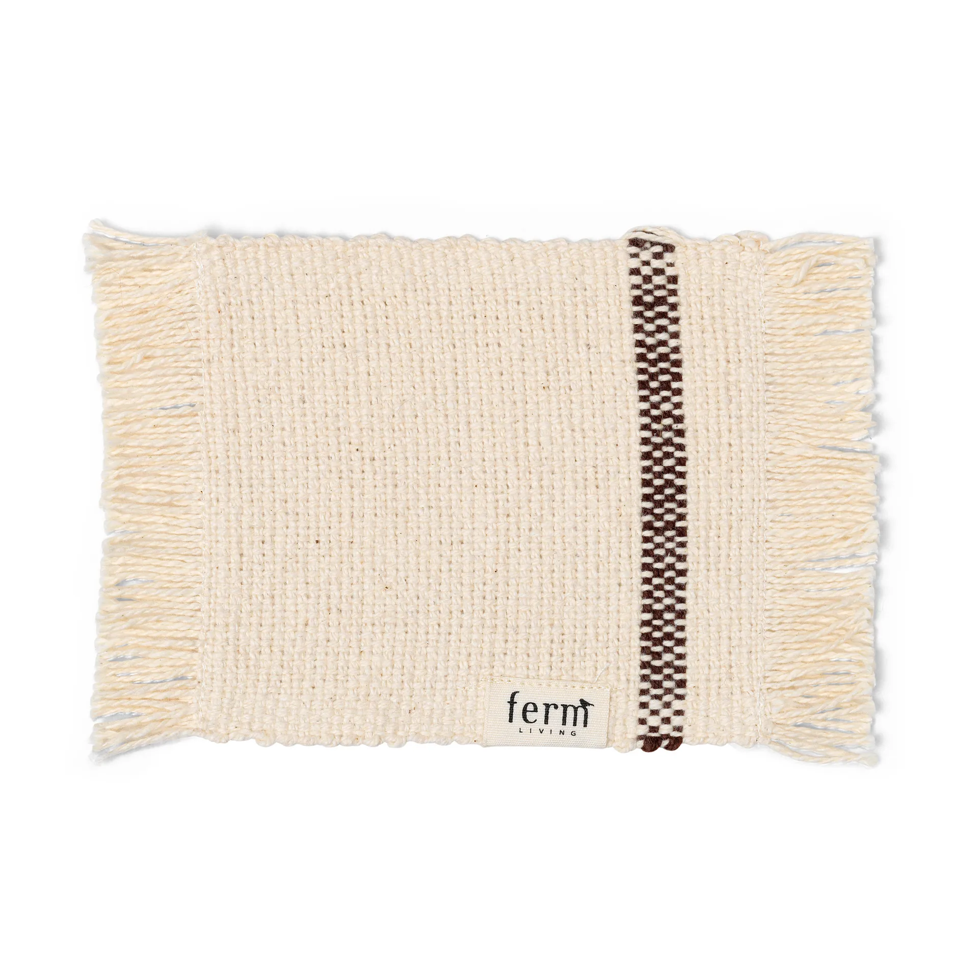 Savor base para copos 4 un. 10x14 cm, Off-white / Chocolate Ferm Living