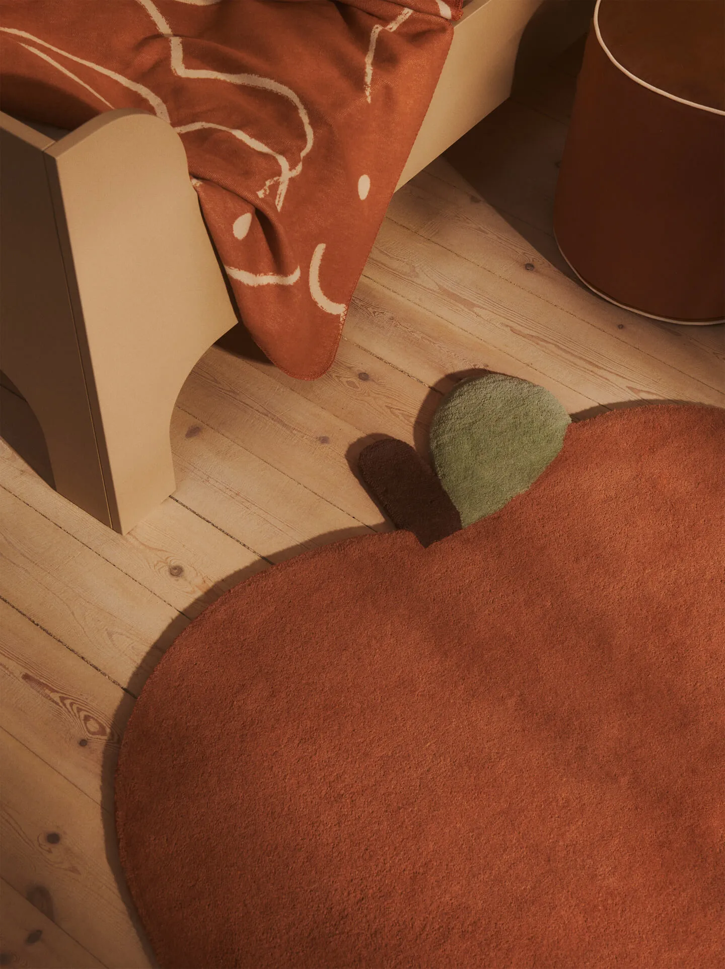 Skye manta, Sienna-parchment, 80x120 cm Ferm Living