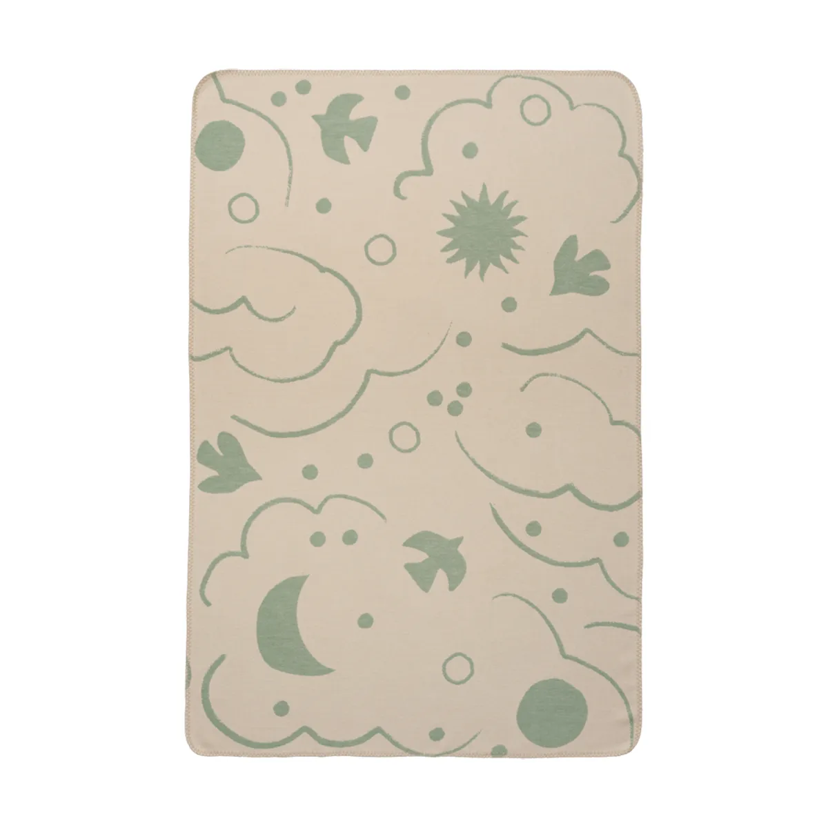 Skye manta, Tea green-parchment, 80x120 cm Ferm Living