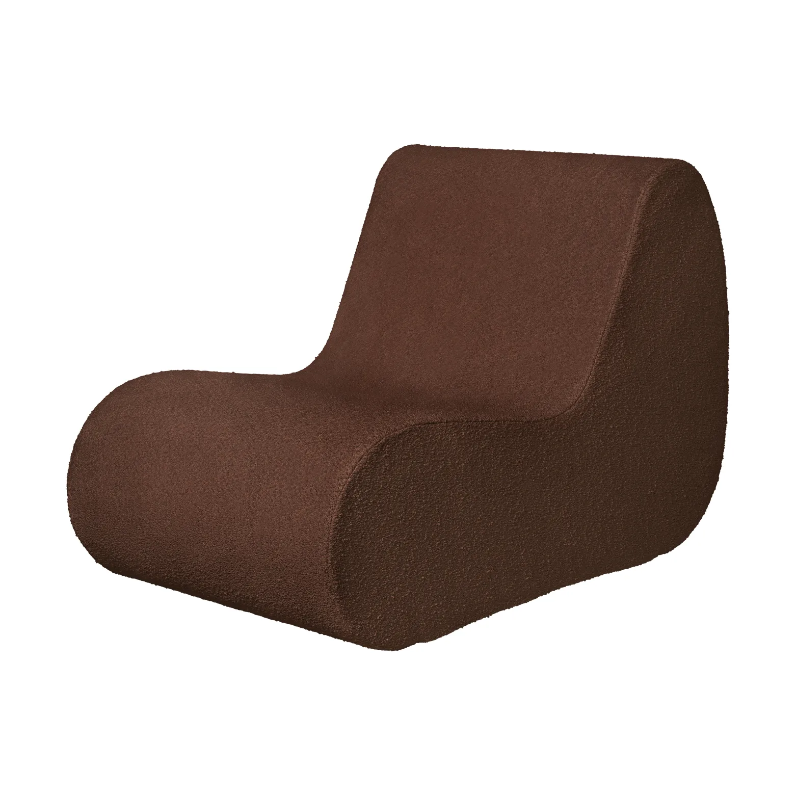 Sofá modular Rouli center module pure bouclé, Castanho castanha Ferm Living