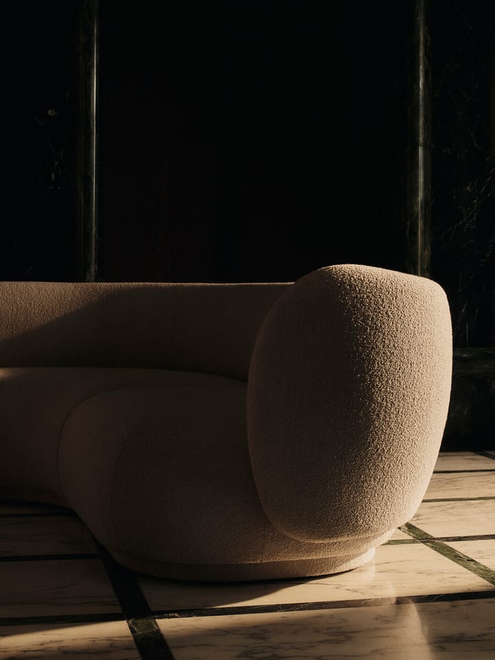 Sofá módulo Rico armrest R Soft Bouclé, Natural Ferm Living