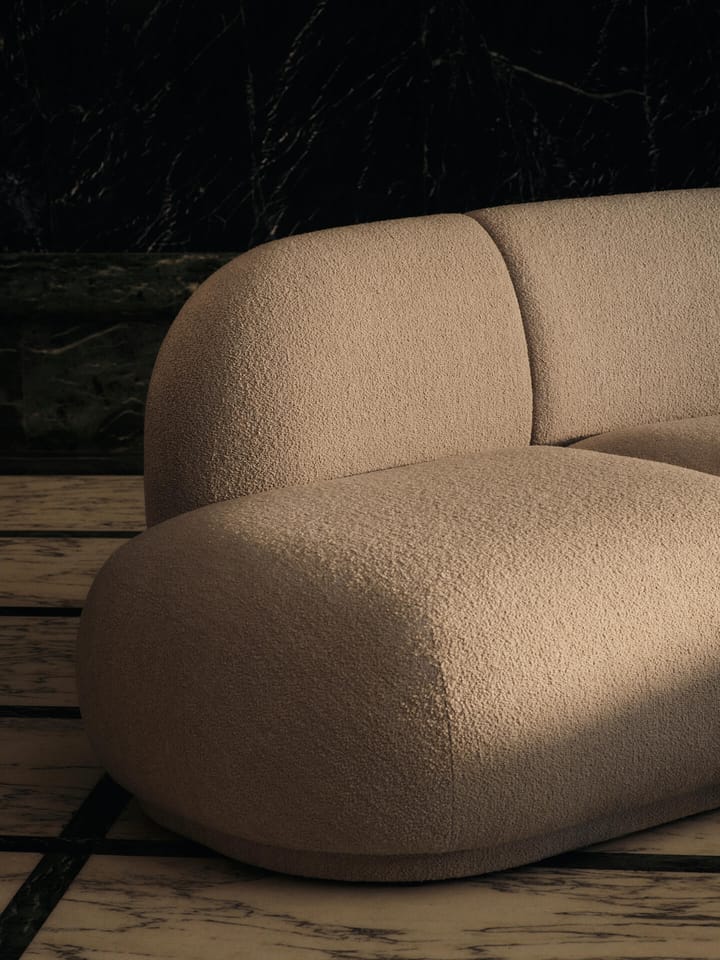 Sofá módulo Rico open L, Soft bouclé-natural Ferm Living