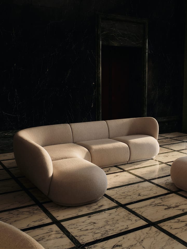 Sofá módulo Rico open L, Soft bouclé-natural Ferm Living