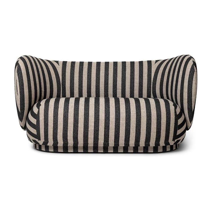 Sofá Rico 2 lugares - Louisiana sand-preto - Ferm Living