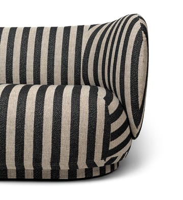 Sofá Rico 2 lugares - Louisiana sand-preto - Ferm Living