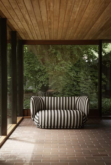 Sofá Rico 2 lugares - Louisiana sand-preto - Ferm Living