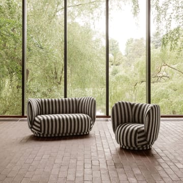Sofá Rico 2 lugares - Louisiana sand-preto - Ferm Living