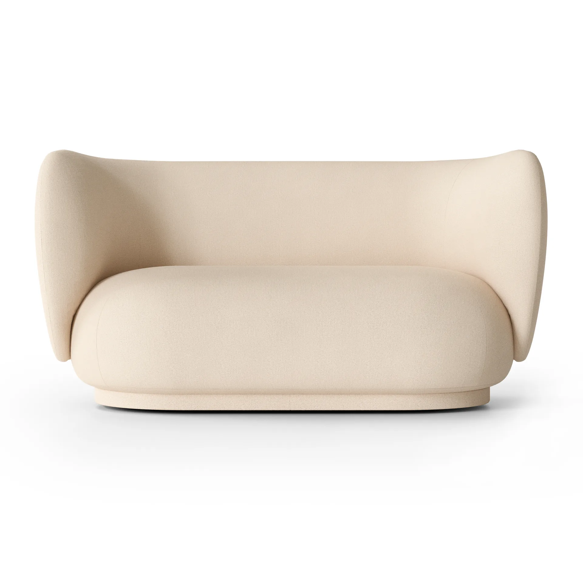 Sofá Rico 2 lugares, Off white escovado Ferm Living