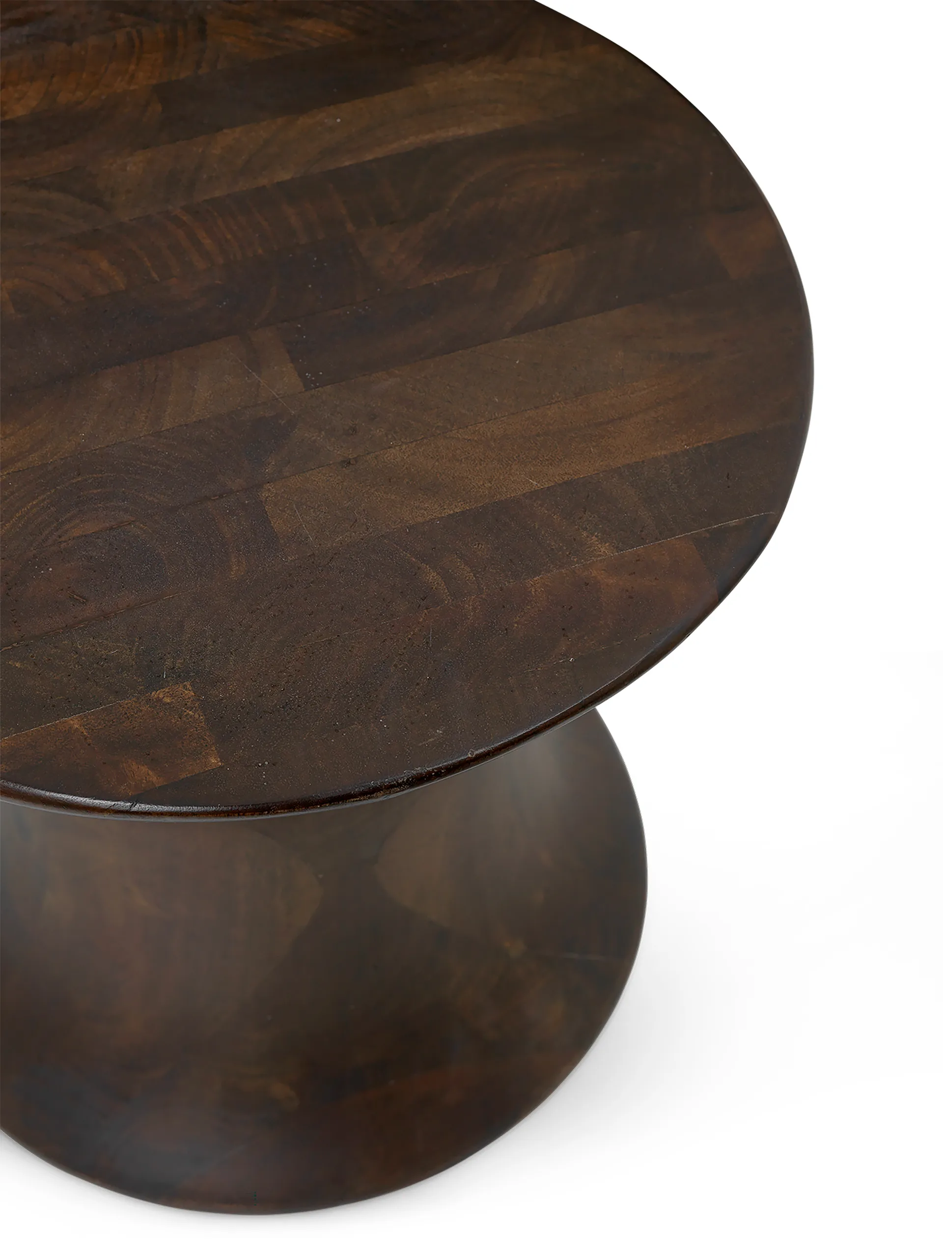 Spin banco redondo 30 cm, Madeira de mangueira, Ø33,5x30 cm Ferm Living