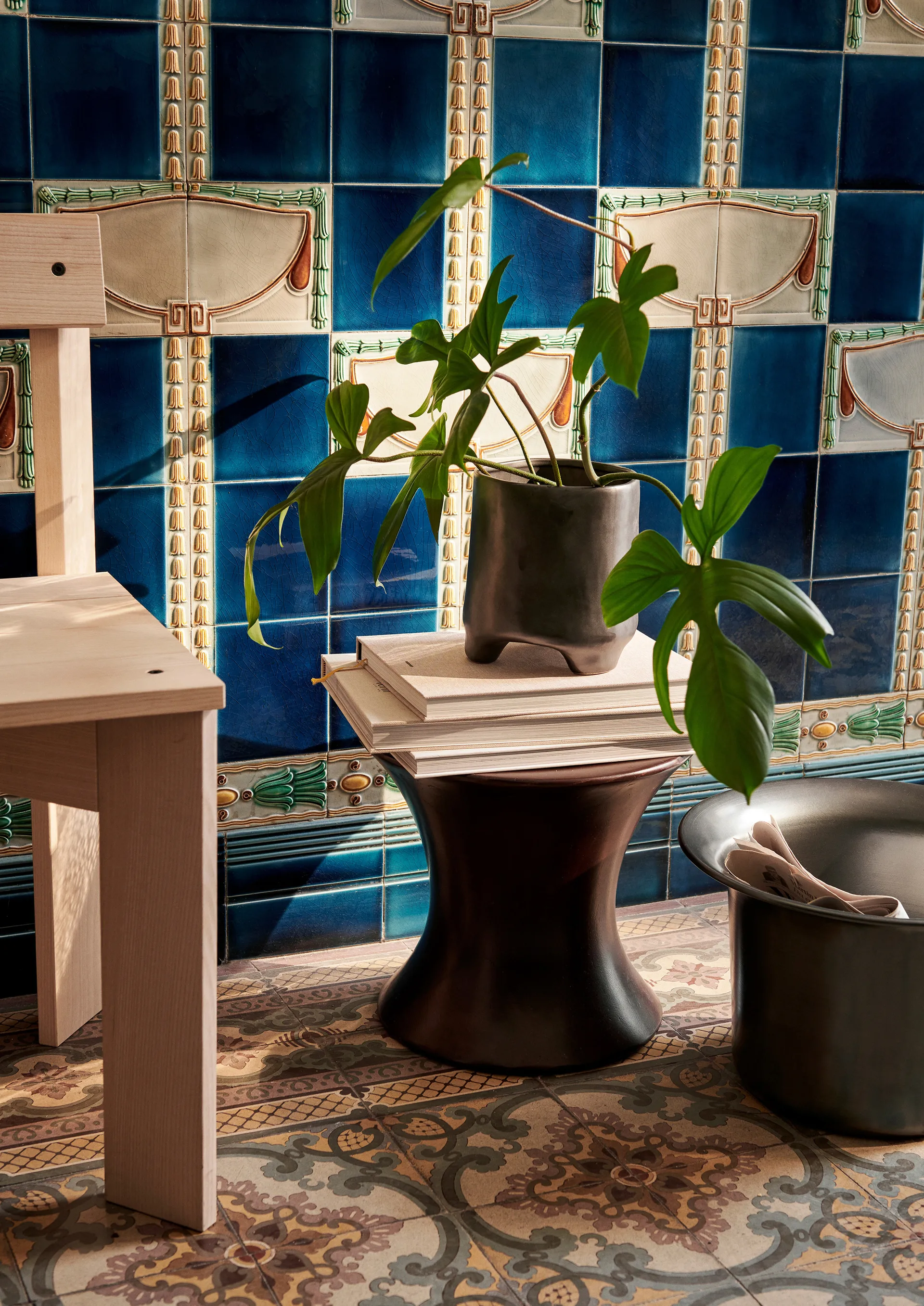 Spun Alu cesta baixa Ø37 cm, Alumínio escurecido Ferm Living