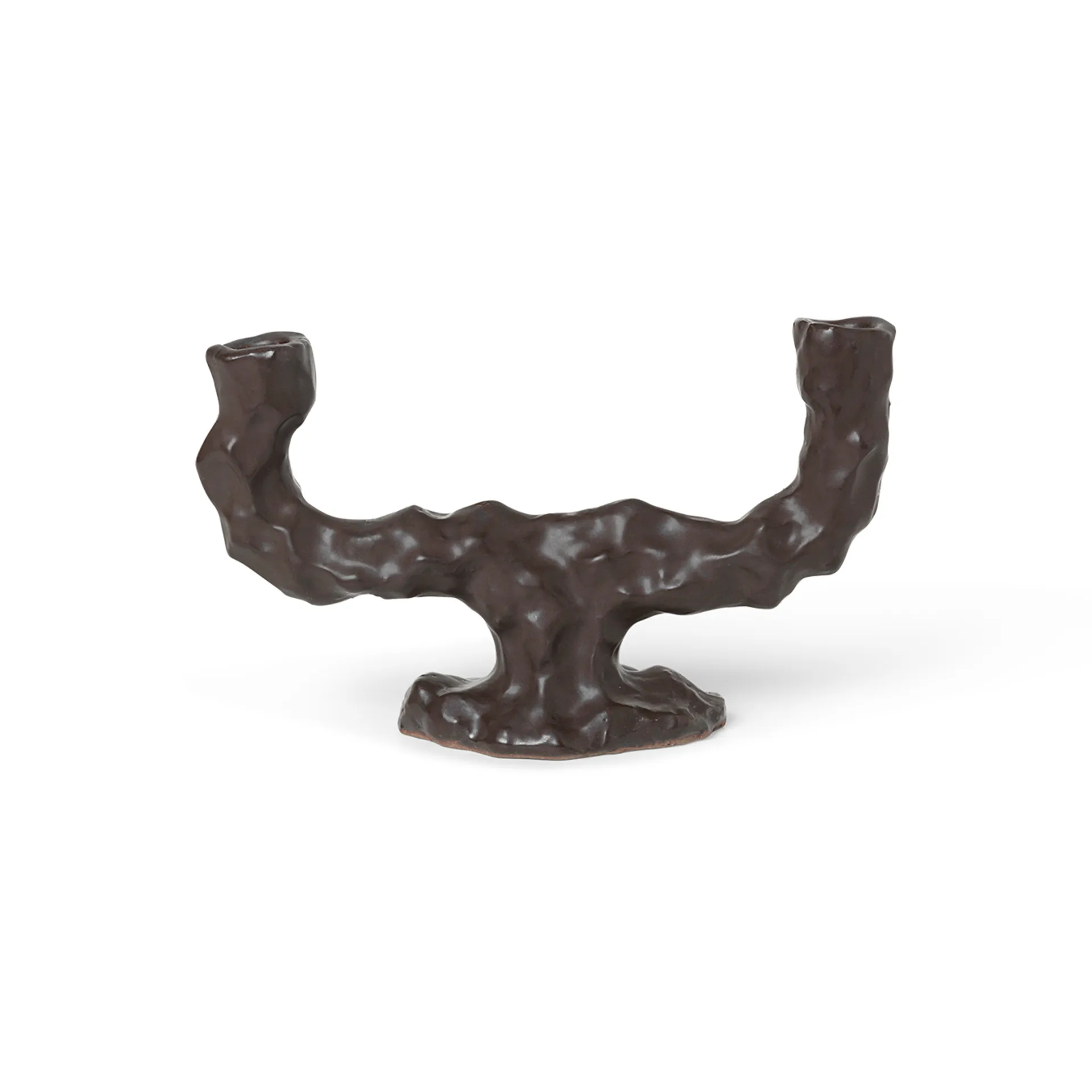 Suporte de velas Dito x2, Dark brown Ferm Living